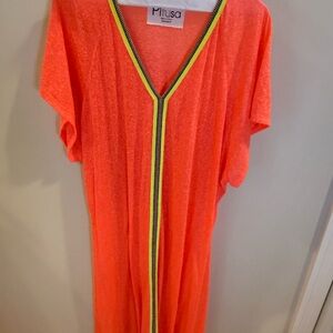Pitusa Vibrant Orange V-Neck Cover-Up